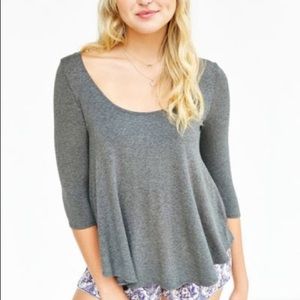 Urban Outfitters Dark gray scoop neck top
